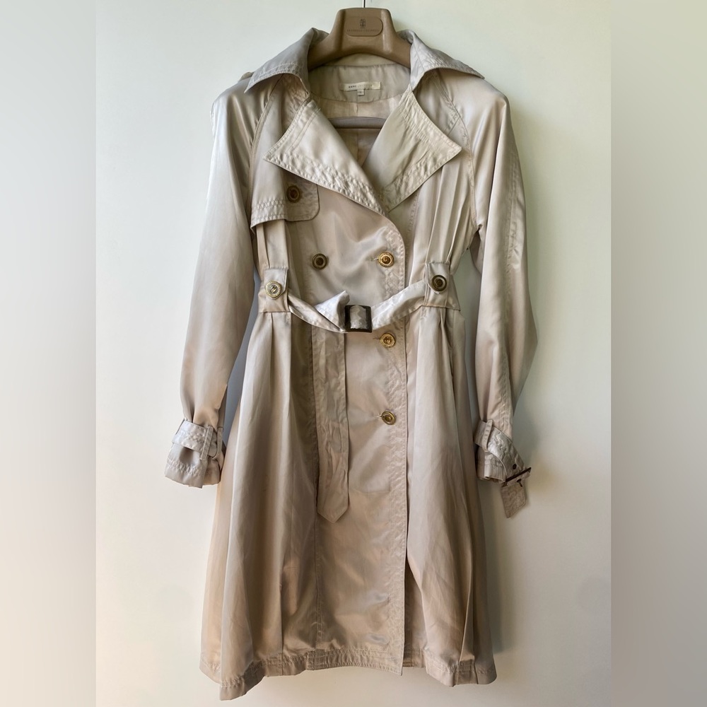 Marc Jacobs Silver Trench Coat, size 6